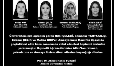 Amasya Üniversitesi Öğrencileri Kazada Hayatını Kaybetti