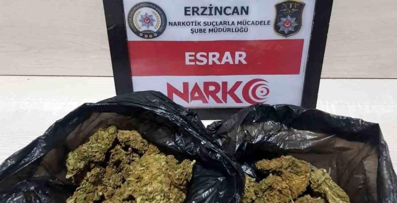 Erzincan’da Narkotik Operasyonunda 75.40 Gram Esrar Ele Geçirildi