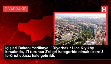 İçişleri Bakanı Yerlikaya: “Diyarbakır Lice Kıyıköy kırsalında, 1’i turuncu 2’si gri kategoride olmak üzere 3 terörist etkisiz hale getirildi.