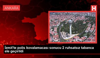 İzmit’te polis kovalamacası sonucu 2 ruhsatsız tabanca ele geçirildi