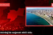 Tekirdağ’da sağanak, hayatı olumsuz etkiledi
