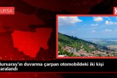 Bursaray’ın duvarına çarpan arabada 2 kişi yaralandı