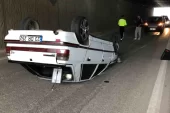 Elazığ’da araba takla attı, bir kişi yaralandı
