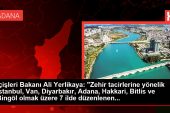 İçişleri Bakanı Ali Yerlikaya: “Zehir tacirlerine yönelik İstanbul, Van, Diyarbakır, Adana, Hakkari, Bitlis ve Bingöl olmak üzere 7 vilayette düzenlenen…