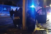 Minibüs taraf levhasına çarptı, şoför yaralandı