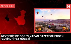 Nevşehir’de Gazeteciler Cumhuriyet Nöbeti Tutuyor