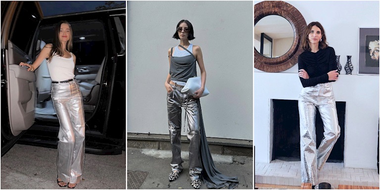 Dönemin Dilek Objesi: Metalik Gri Pantolonlar