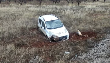 Malatya’da Hafif Ticari Araç Şarampole Uçtu: 1 Yaralı