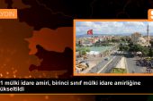 21 Mülki Yönetim Amirine Birinci Sınıf Rütbesi Verildi