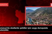Amasya’daki okullarda şehitler için bir dakikalık hürmet duruşu