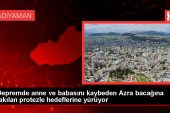 Zelzelede ailesini kaybeden Azra Yılmaz, protez bacağıyla yürümeye başladı