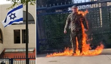 İsrail Büyükelçilik binası önünde kendisini yaktı: ‘Özgür Filistin’ dedi