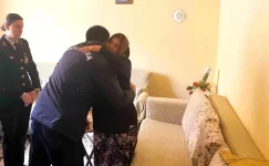 Kütahya Vilayet Jandarma Komutanlığı, şehit olan askerin ailesine taziye ziyaretinde bulundu