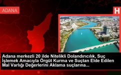Adana merkezli 20 vilayette Nitelikli Dolandırıcılık, Kabahat İşlemek Gayesiyle Örgüt Kurma ve Hatadan Elde Edilen Mal Varlığı Kıymetlerini Aklama cürümlerine…