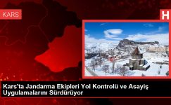 Kars’ta Jandarma Grupları Yol Denetimi ve Asayiş Uygulamalarını Sürdürüyor