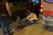 Kaza yapan araç savruldu, motosikletli hayatını kaybetti